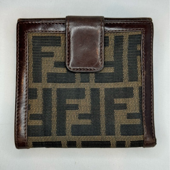 Fendi Handbags - Authentic Fendi Zucca Double Sided Bifold Wallet